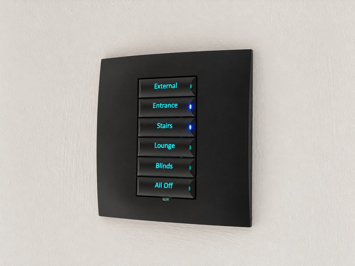 Backlit smart lighting control keypad