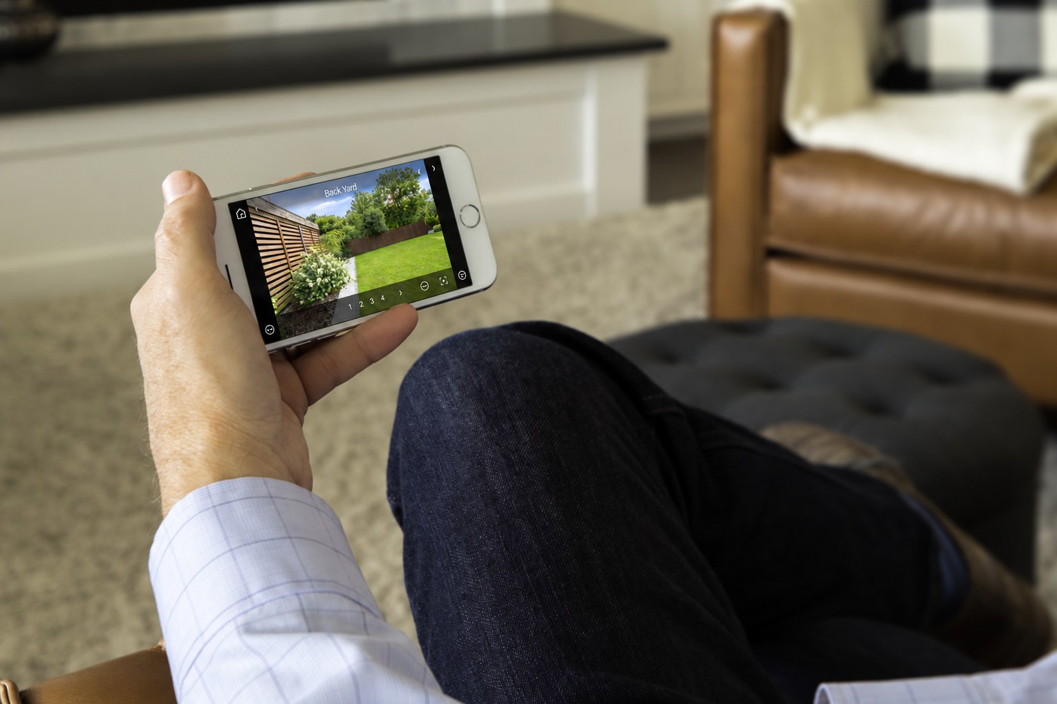 Remote camera monitoring on a smartphone