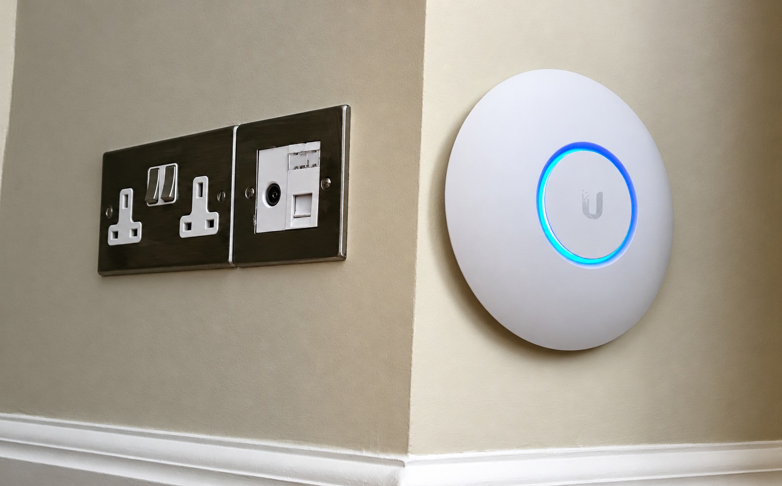 Wall-mounted wireless access point